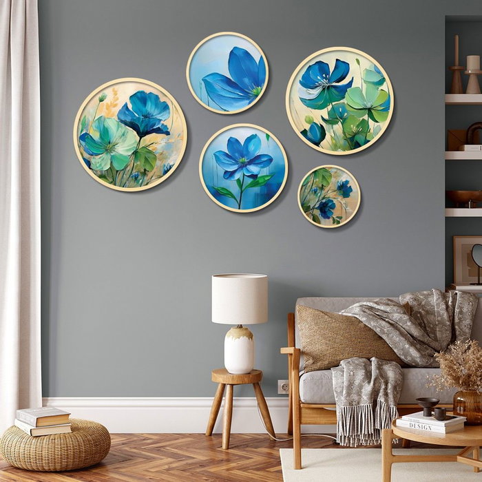 Wallity Yats-20 Conjunto de 5 Cuadros Decorativos Multicolor